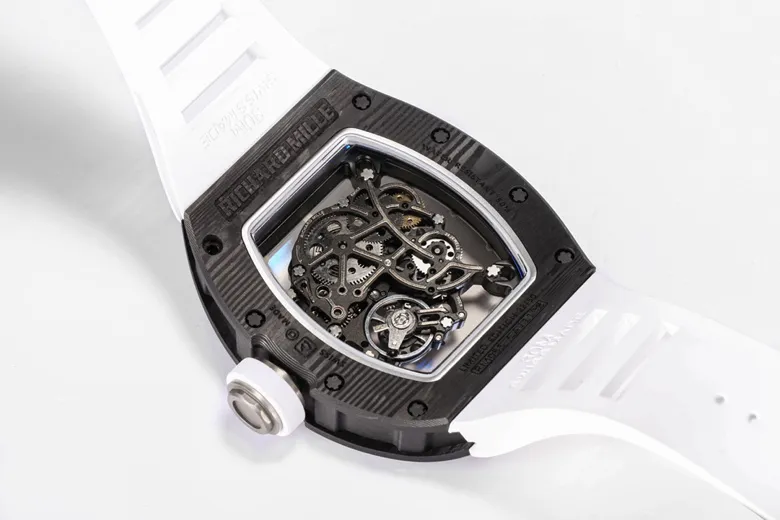 KV Factory Richard Mille RM055 NTPT Carbon White Rubber –  Super Clone Watch Popular 6528
