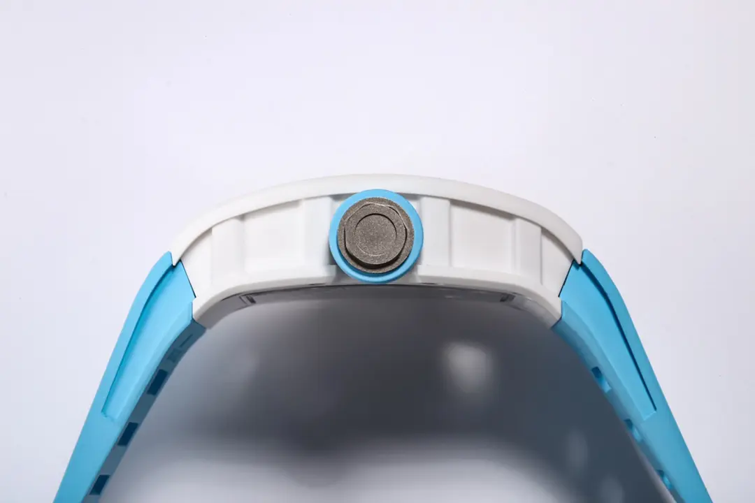 Sleek ZF Factory Richard Mille RM055 White Ceramic Blue Strap – Super Clone Replica Watch 3884