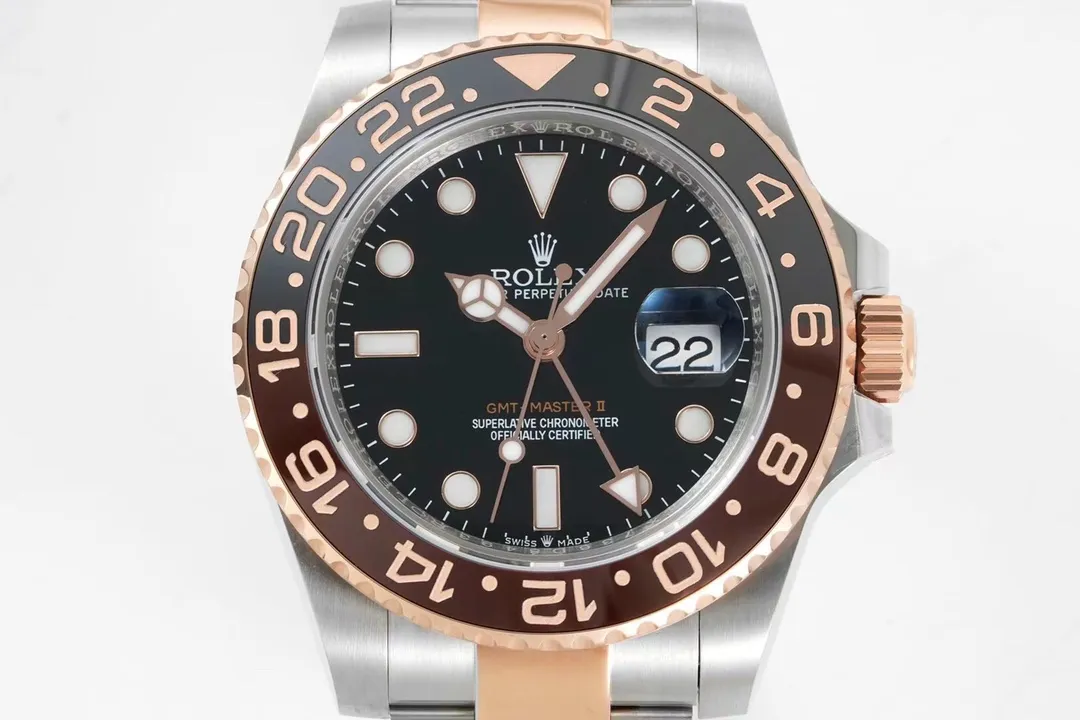 AR Factory Rolex GMT-Master II Everose Rolesor Steel and Rose Gold Root Beer Ceramic Bezel Watch OnTrend 362