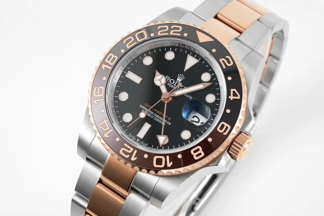 AR Factory Rolex GMT-Master II Everose Rolesor Steel and Rose Gold Root Beer Ceramic Bezel Watch OnTrend 362
