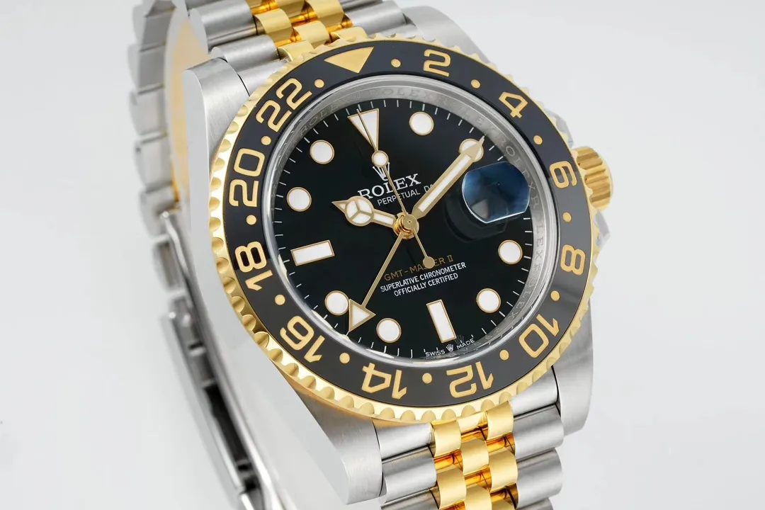 StreetReady AR Factory Rolex GMT-Master II Men’s Luxury Watch – Black Dial, Black Ceramic Bezel, Two-Tone Oyster 360