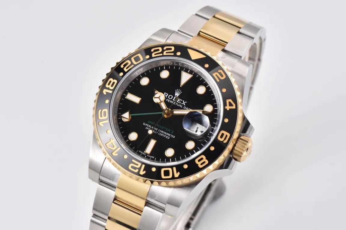 Elegant AR Factory Rolex GMT-Master II 116713LN Black Dial Ceramic Bezel Two-Tone Steel and Yellow Gold Oyst 367