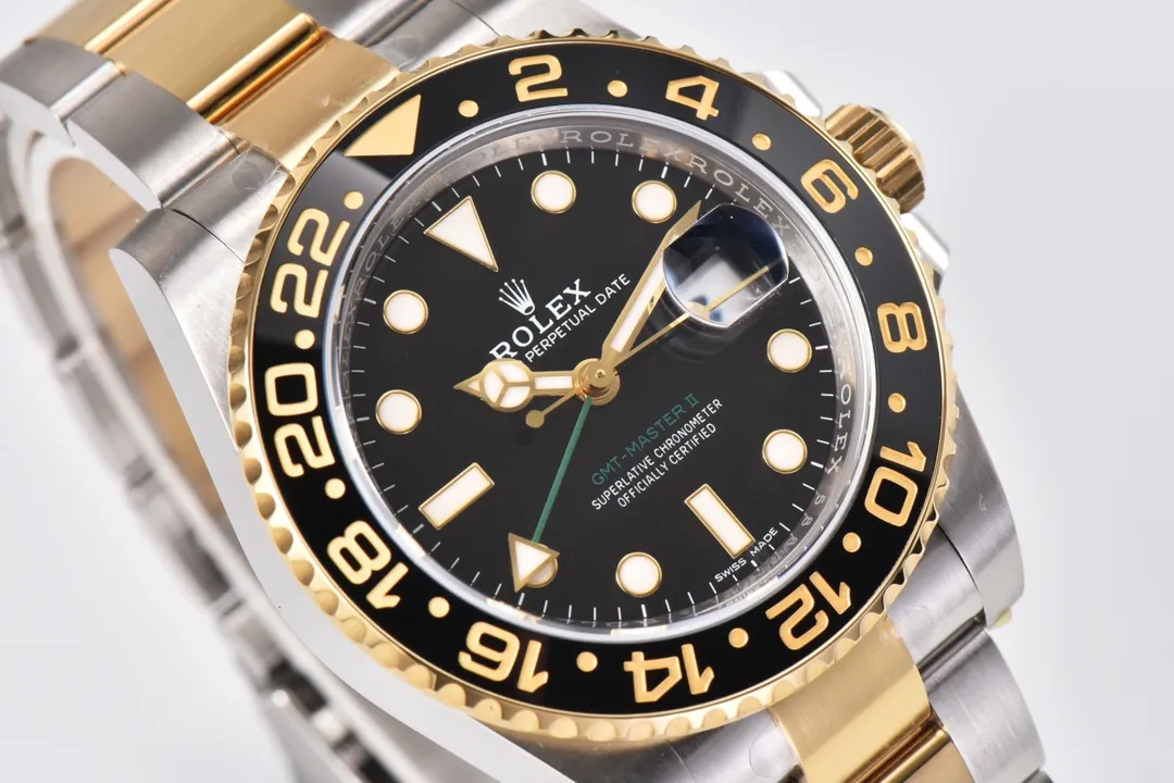 Elegant AR Factory Rolex GMT-Master II 116713LN Black Dial Ceramic Bezel Two-Tone Steel and Yellow Gold Oyst 367