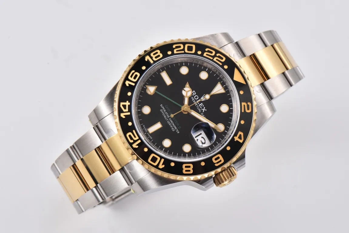 Elegant AR Factory Rolex GMT-Master II 116713LN Black Dial Ceramic Bezel Two-Tone Steel and Yellow Gold Oyst 367