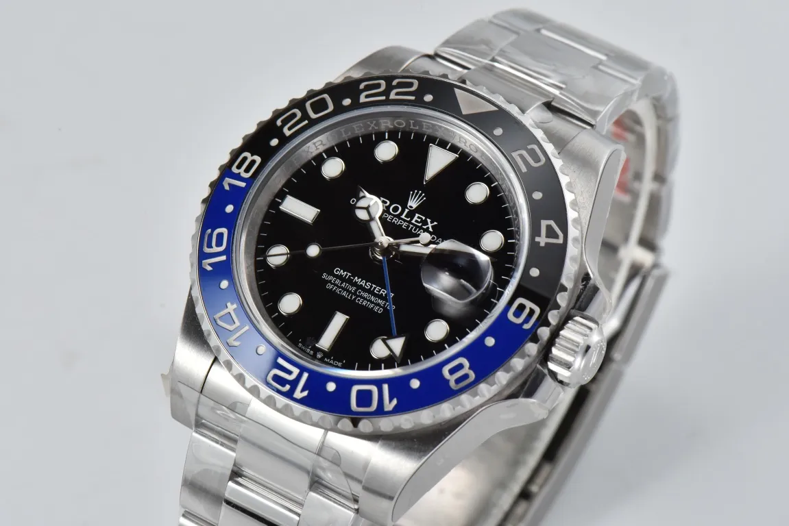 VS Factory Super Clone Rolex GMT-Master II Batman 126710BLNR Black Dial Blue Black Ceramic Bezel Stainless Steel Supportive 357
