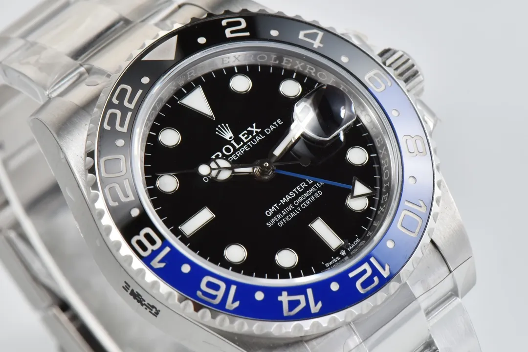 VS Factory Super Clone Rolex GMT-Master II Batman 126710BLNR Black Dial Blue Black Ceramic Bezel Stainless Steel Supportive 357