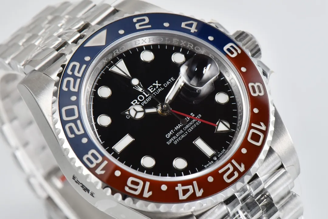 VS Factory Super Clone Rolex GMT-Master II Pepsi 126710BLRO Black Dial Red Blue Ceramic Bezel Stainless Steel Ju QuickDry 354
