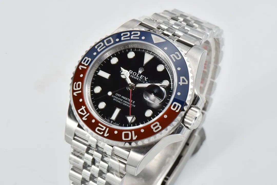 VS Factory Super Clone Rolex GMT-Master II Pepsi 126710BLRO Black Dial Red Blue Ceramic Bezel Stainless Steel Ju QuickDry 354
