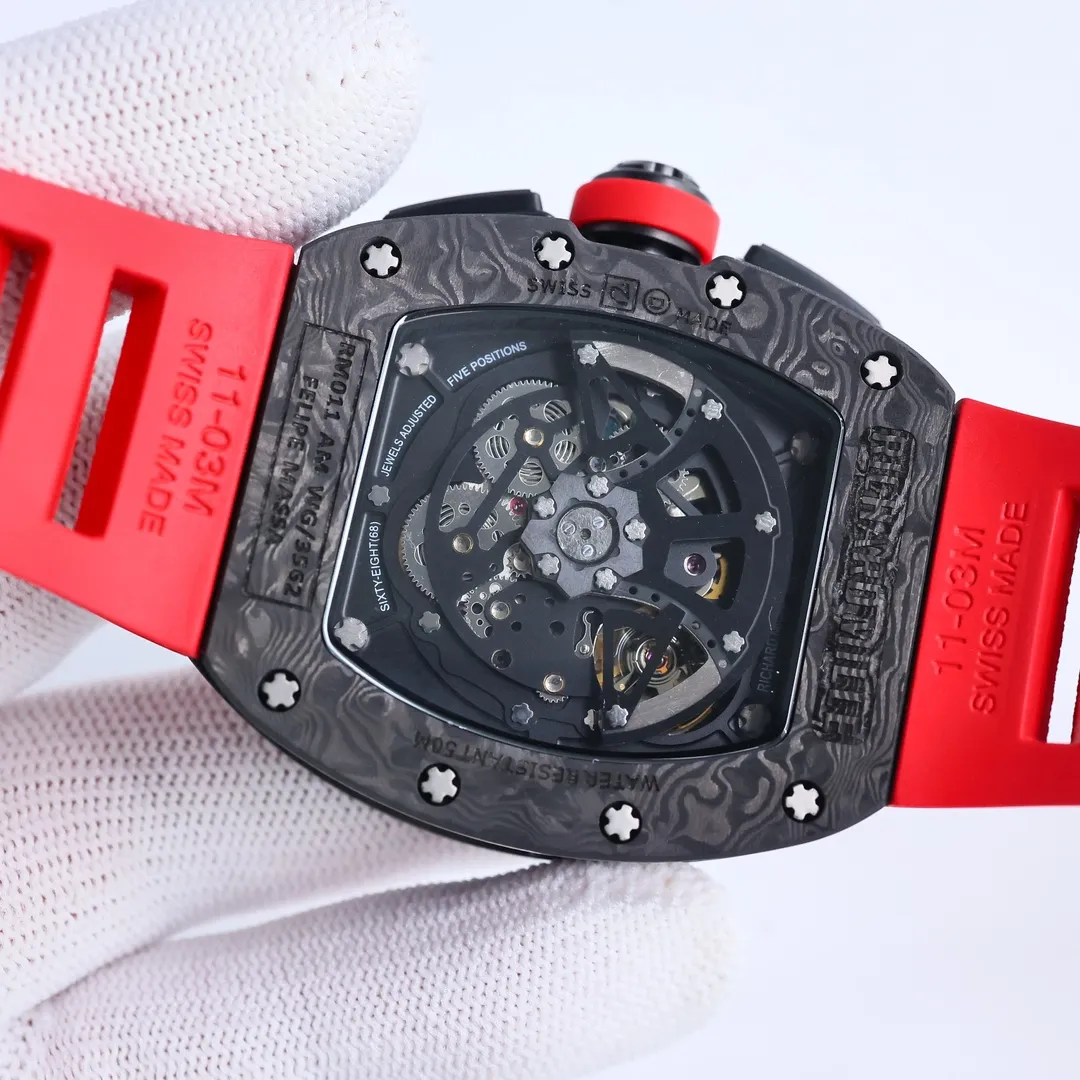 RM Factory Richard Mille RM011-FM Red Chronograph Super Clone Watch –  Replica Richard Mille SunProtective 7408