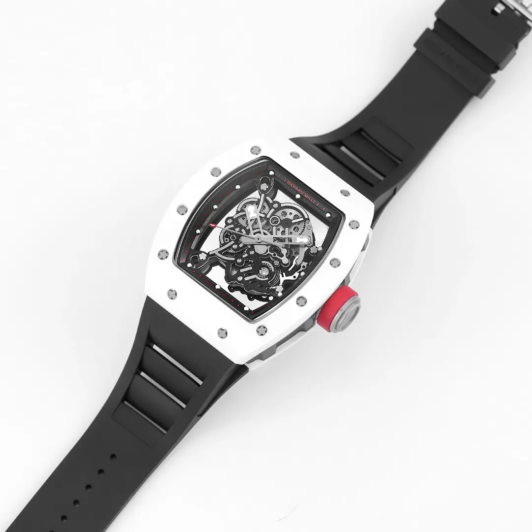 JB Factory Richard Mille White Ceramic Watch with Black Strap –  Super Clone Watches Edition Lightweight 5922