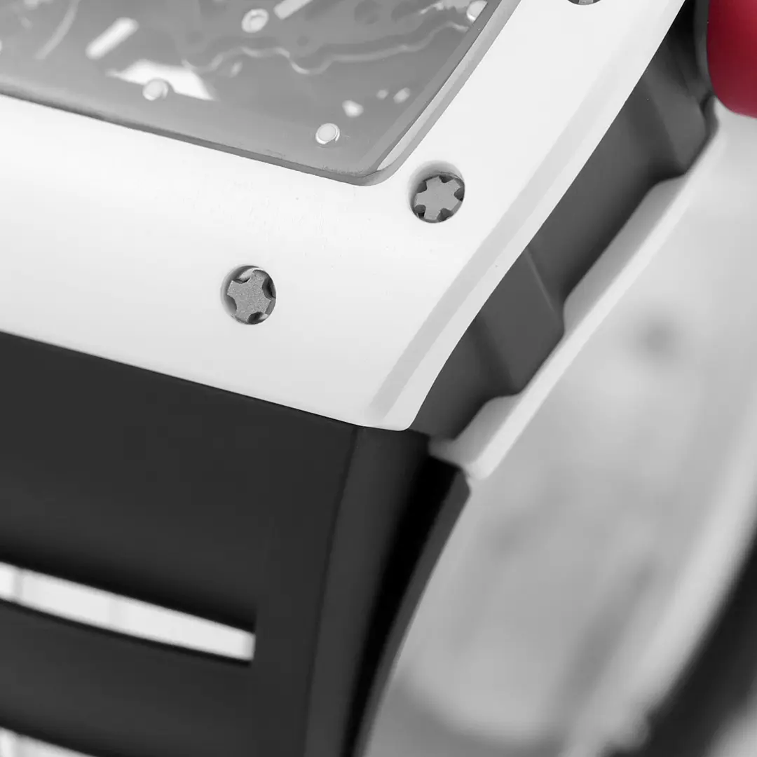 JB Factory Richard Mille White Ceramic Watch with Black Strap –  Super Clone Watches Edition Lightweight 5922