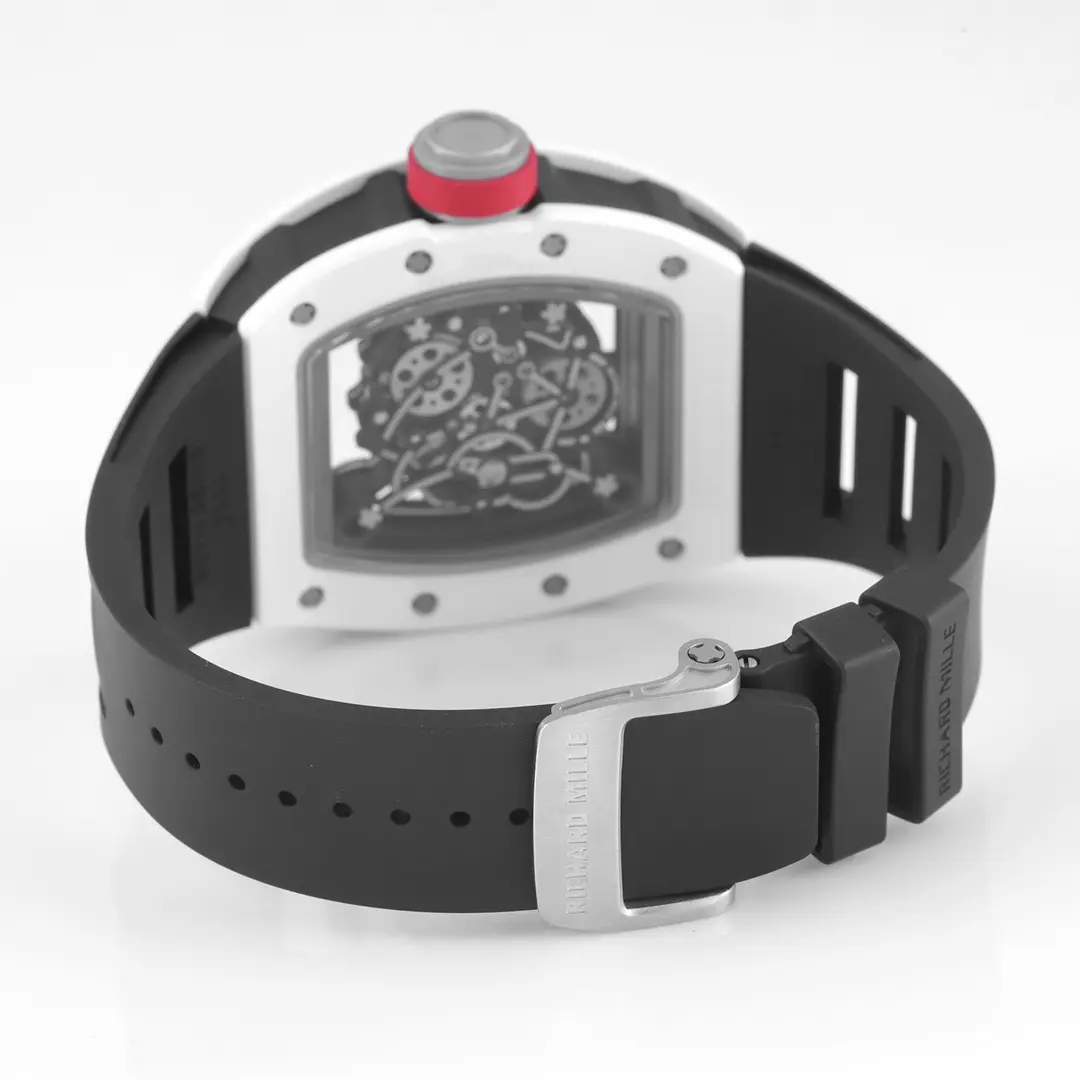JB Factory Richard Mille White Ceramic Watch with Black Strap –  Super Clone Watches Edition Lightweight 5922