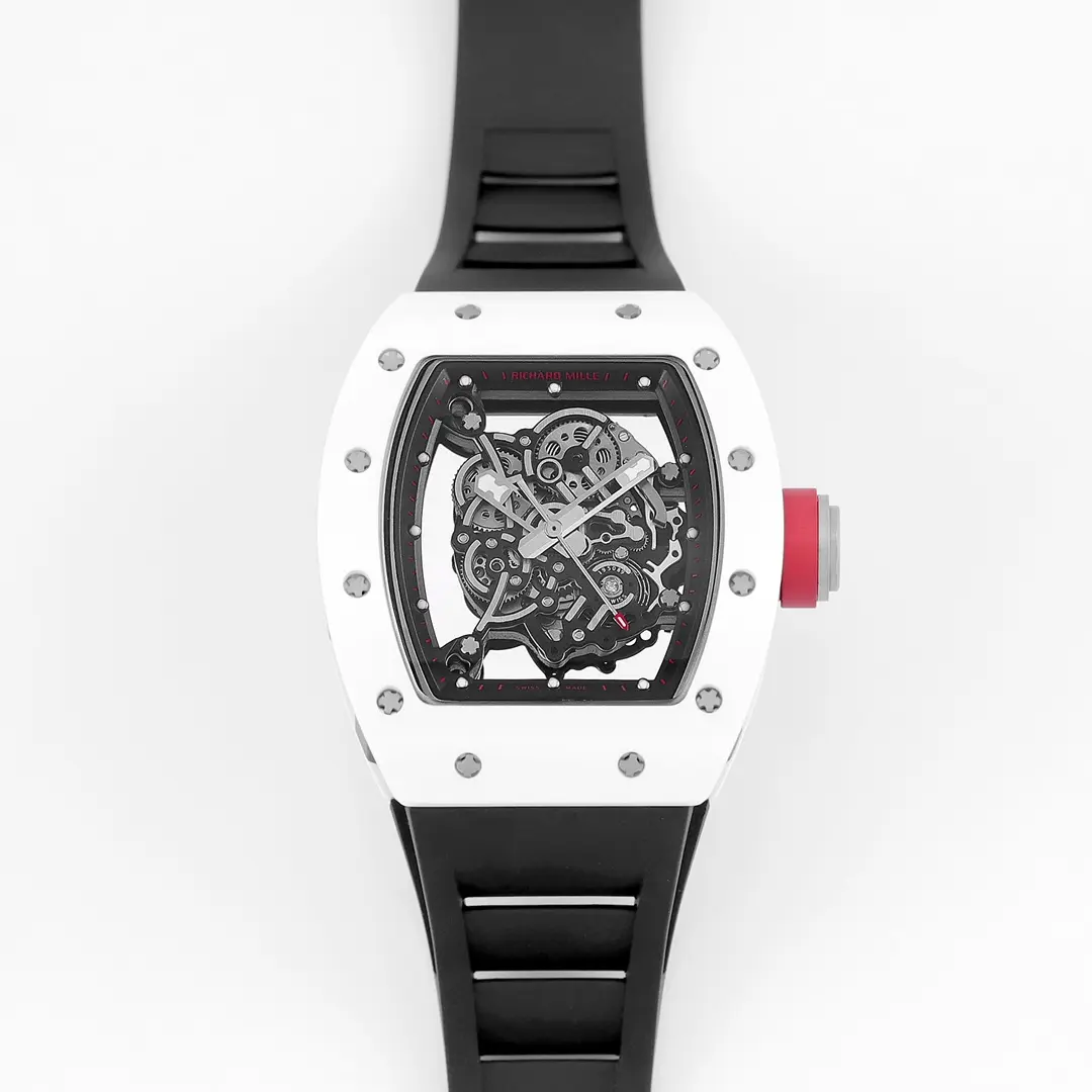 JB Factory Richard Mille White Ceramic Watch with Black Strap –  Super Clone Watches Edition Lightweight 5922