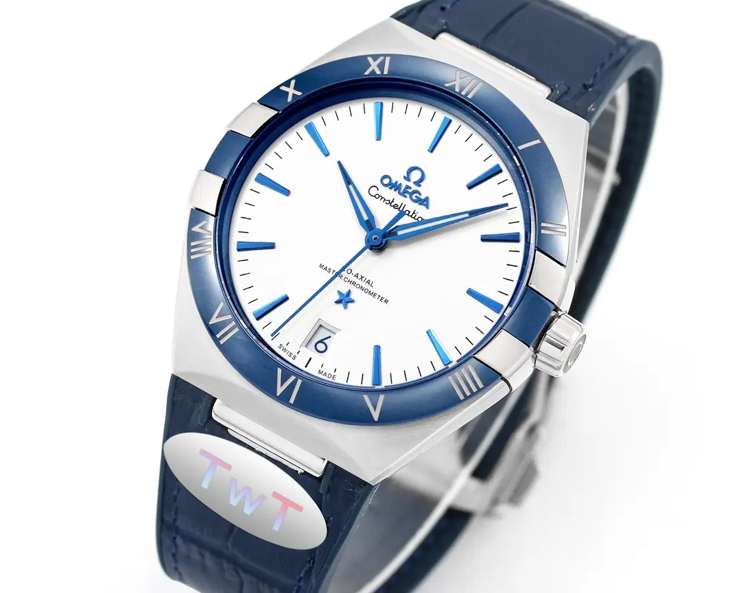 ZF Factory OMEGA Constellation Meteorite 41mm Blue Leather –  VSF Watches Collection Colorful 395