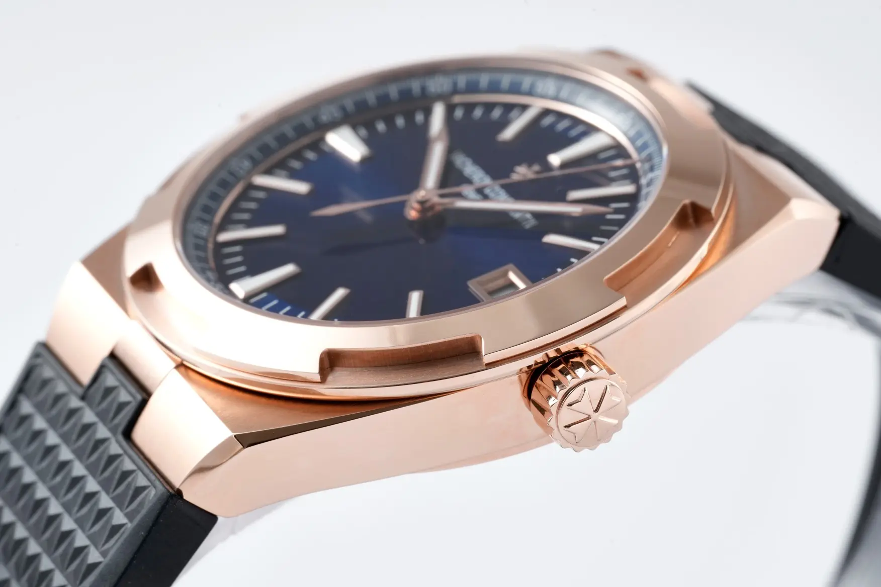 Practical PPF Factory Vacheron Constantin Overseas 4500V Series – Rose Gold Case, Blue Dial, Rubber Strap Best Replica Watch 7165