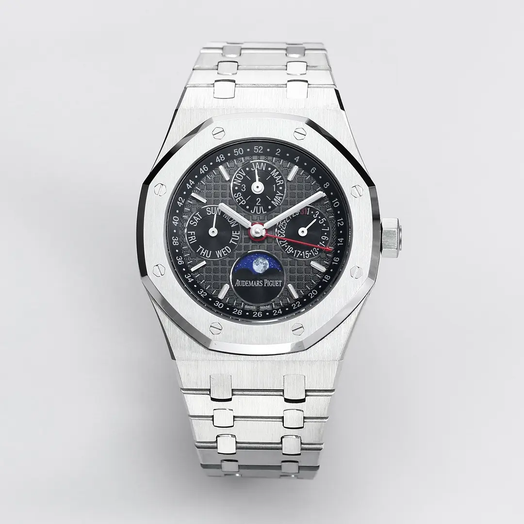 Unique TWA Factory Audemars Piguet Royal Oak Perpetual Calendar Blue Dial Stainless Steel Super Clone Watch –  Replica 7812