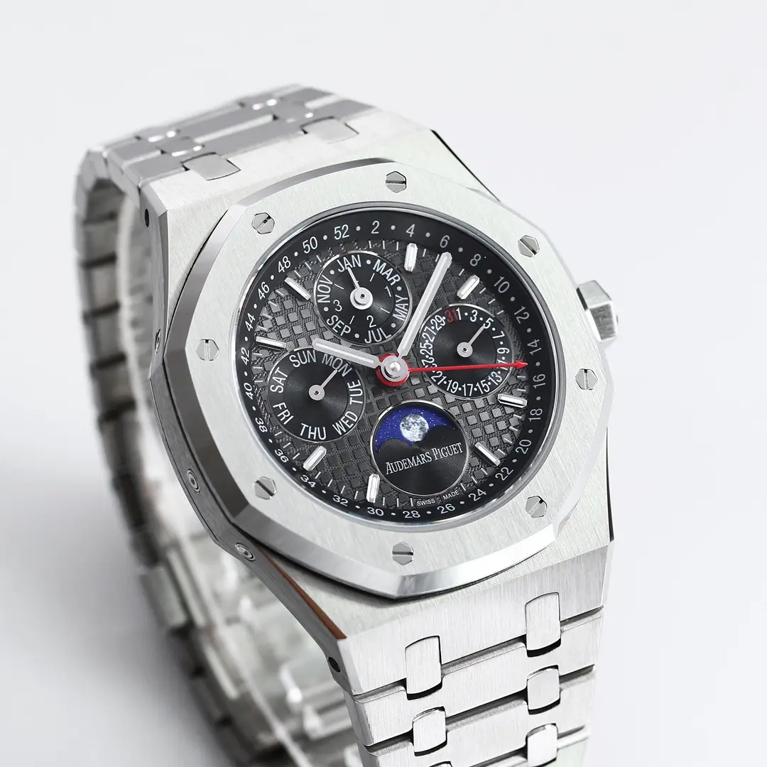 Unique TWA Factory Audemars Piguet Royal Oak Perpetual Calendar Blue Dial Stainless Steel Super Clone Watch –  Replica 7812