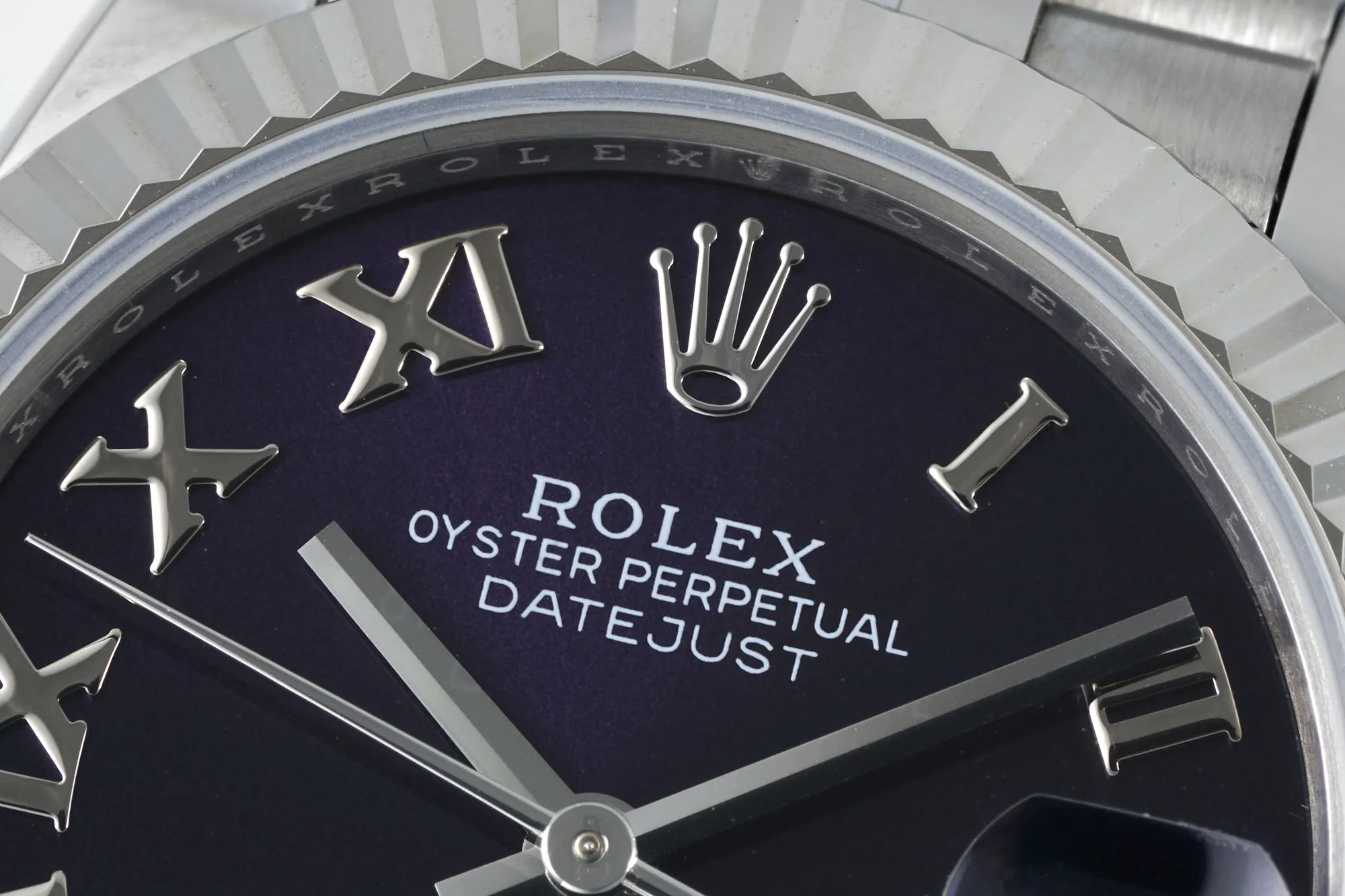 WeatherProof AR Factory Rolex Datejust Purple Dial Roman Numerals Stainless Steel Jubilee Bracelet Women’s Luxury Watch 4957