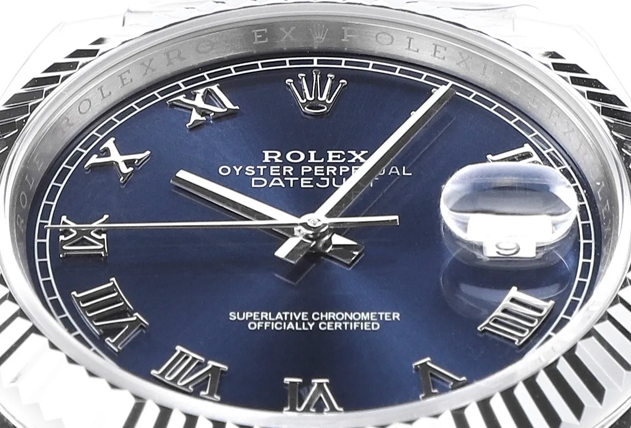 Sustainable AR Factory Rolex Datejust 41 Blue Roman Dial Fluted Bezel Oystersteel Automatic Men’s Watch 4876