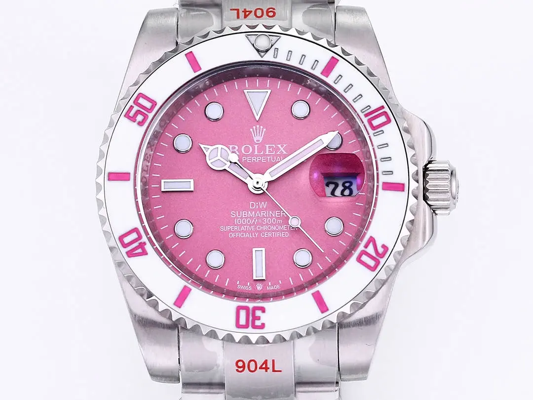 Rolex Submariner PARAKEET – Custom Pink Gradient Dial, Stainless Steel Luxury Timepiece RelaxedFit 332