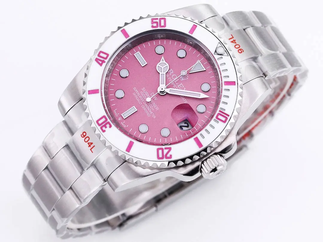 Rolex Submariner PARAKEET – Custom Pink Gradient Dial, Stainless Steel Luxury Timepiece RelaxedFit 332