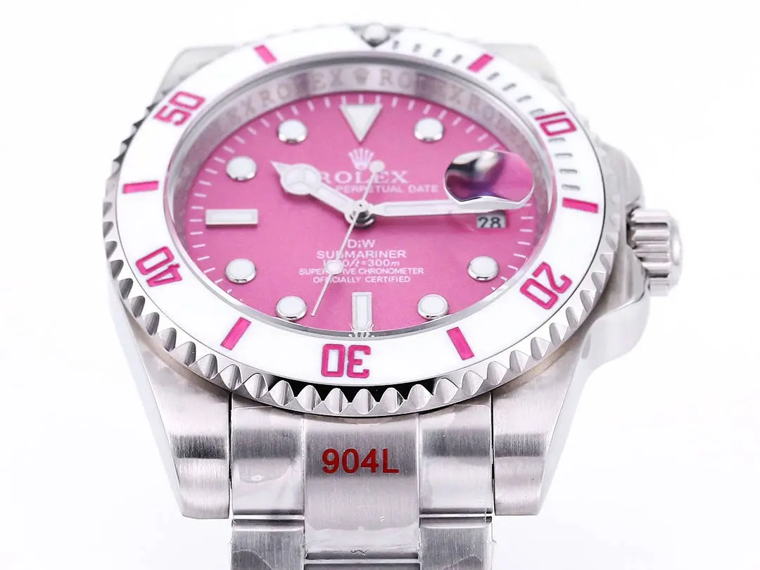 Rolex Submariner PARAKEET – Custom Pink Gradient Dial, Stainless Steel Luxury Timepiece RelaxedFit 332