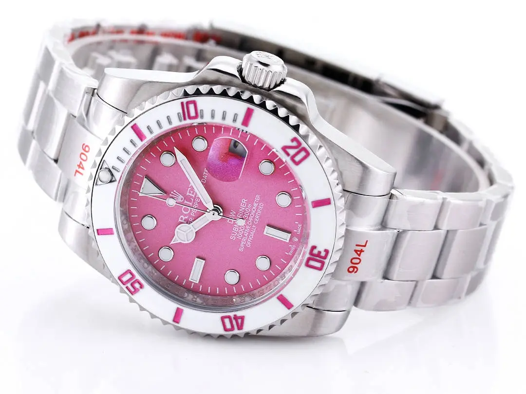 Rolex Submariner PARAKEET – Custom Pink Gradient Dial, Stainless Steel Luxury Timepiece RelaxedFit 332