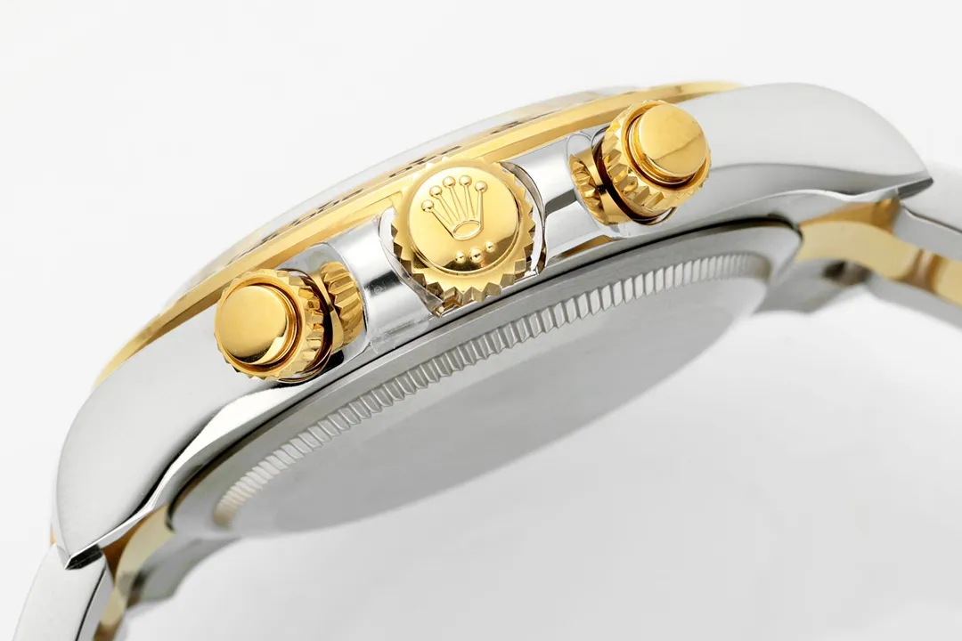 OdorResistant BT Factory Rolex Daytona Watch – Two-Tone Stainless Steel and Gold, Black Dial, Chronograph Style by VSF Watches Brand 4811