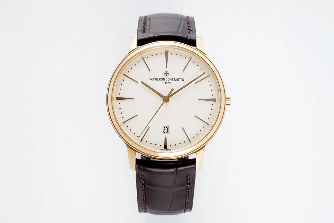 8F Factory Vacheron Constantin Patrimony 85180 Series Watch – Gold Case, Brown Leather Strap,  Design, Best Super Clone Watches HighPerformance 4227