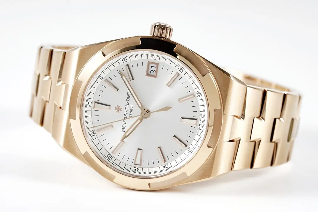 Attractive 8F Factory Vacheron Constantin Overseas Automatic Watch – Rose Gold Case, Brown Strap, Interchangeable Band System, Super Clone Watch 4131