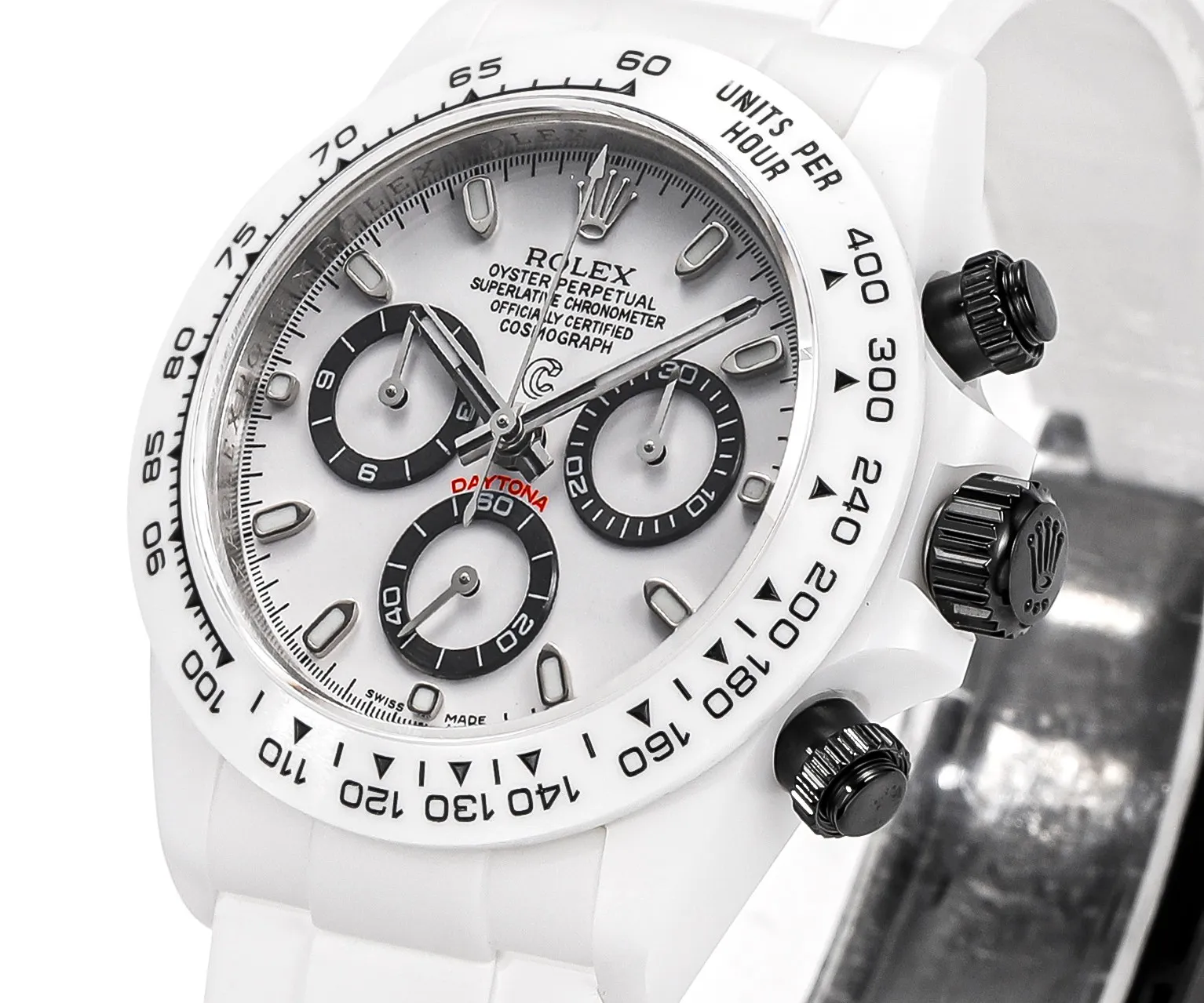 Rolex Daytona x Picasso Limited Edition White Ceramic Daytona Watch – Charles the Great Design by VSF Watches Collection AllSeason 44