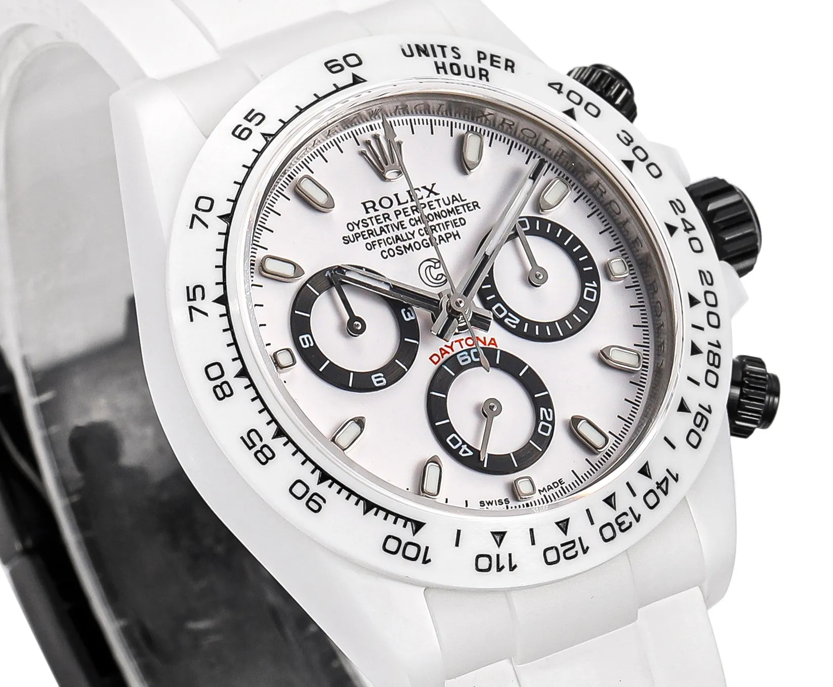 Rolex Daytona x Picasso Limited Edition White Ceramic Daytona Watch – Charles the Great Design by VSF Watches Collection AllSeason 44