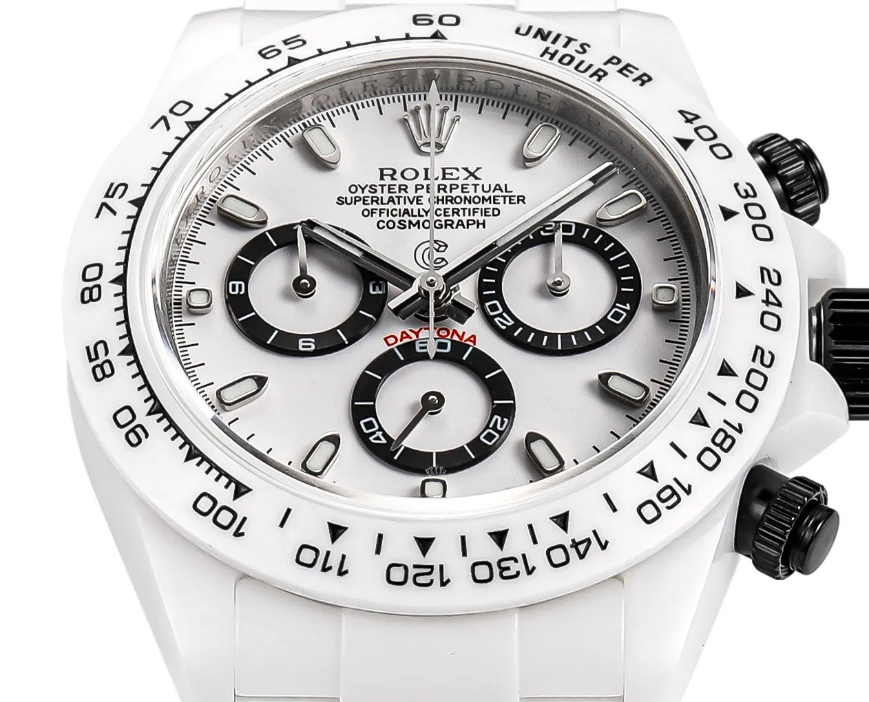 Rolex Daytona x Picasso Limited Edition White Ceramic Daytona Watch – Charles the Great Design by VSF Watches Collection AllSeason 44
