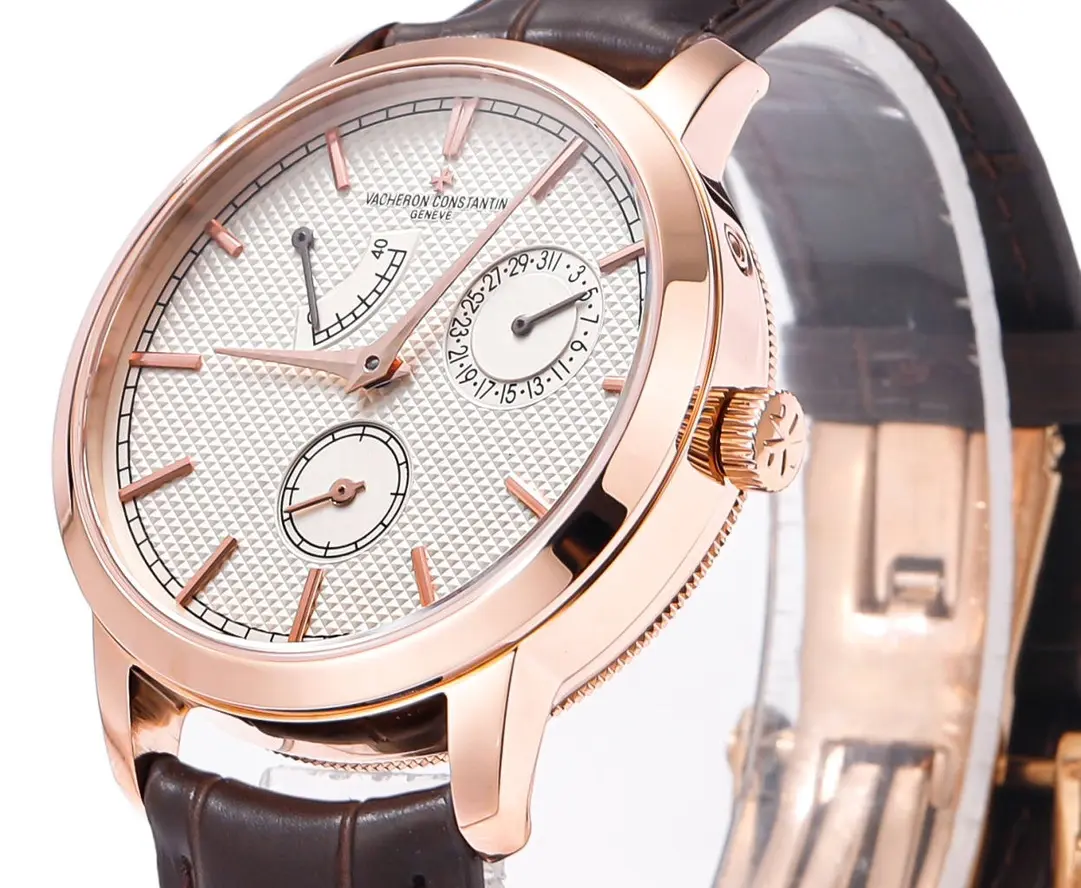 8F Factory Vacheron Constantin Traditionnelle 83520 000R-9909 Rose Gold Mechanical Watch with Brown Leather Strap – Best Super Clone Edition TopPick 4246
