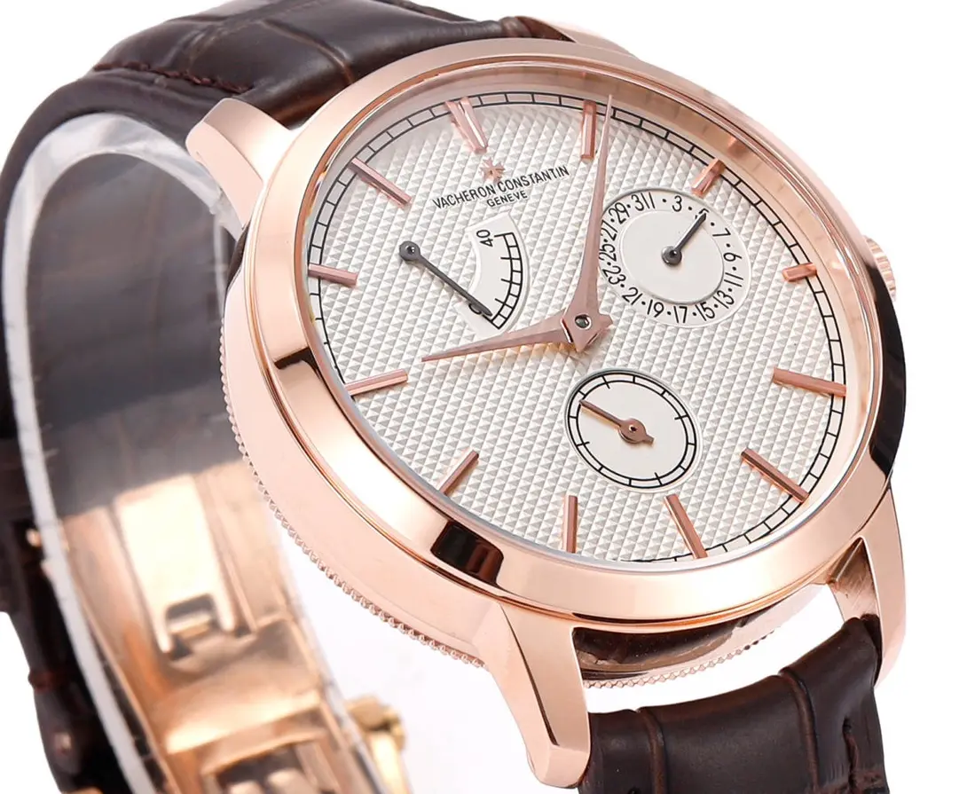 8F Factory Vacheron Constantin Traditionnelle 83520 000R-9909 Rose Gold Mechanical Watch with Brown Leather Strap – Best Super Clone Edition TopPick 4246