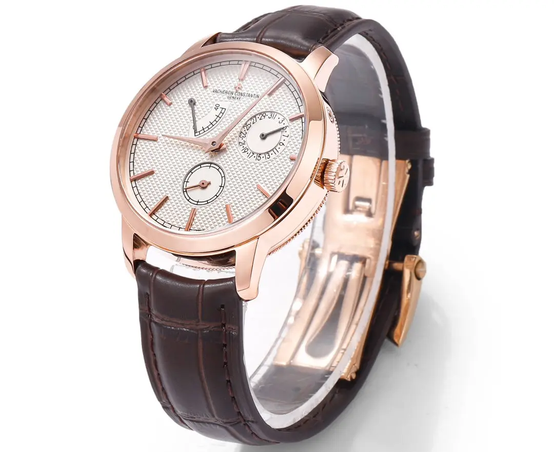 8F Factory Vacheron Constantin Traditionnelle 83520 000R-9909 Rose Gold Mechanical Watch with Brown Leather Strap – Best Super Clone Edition TopPick 4246