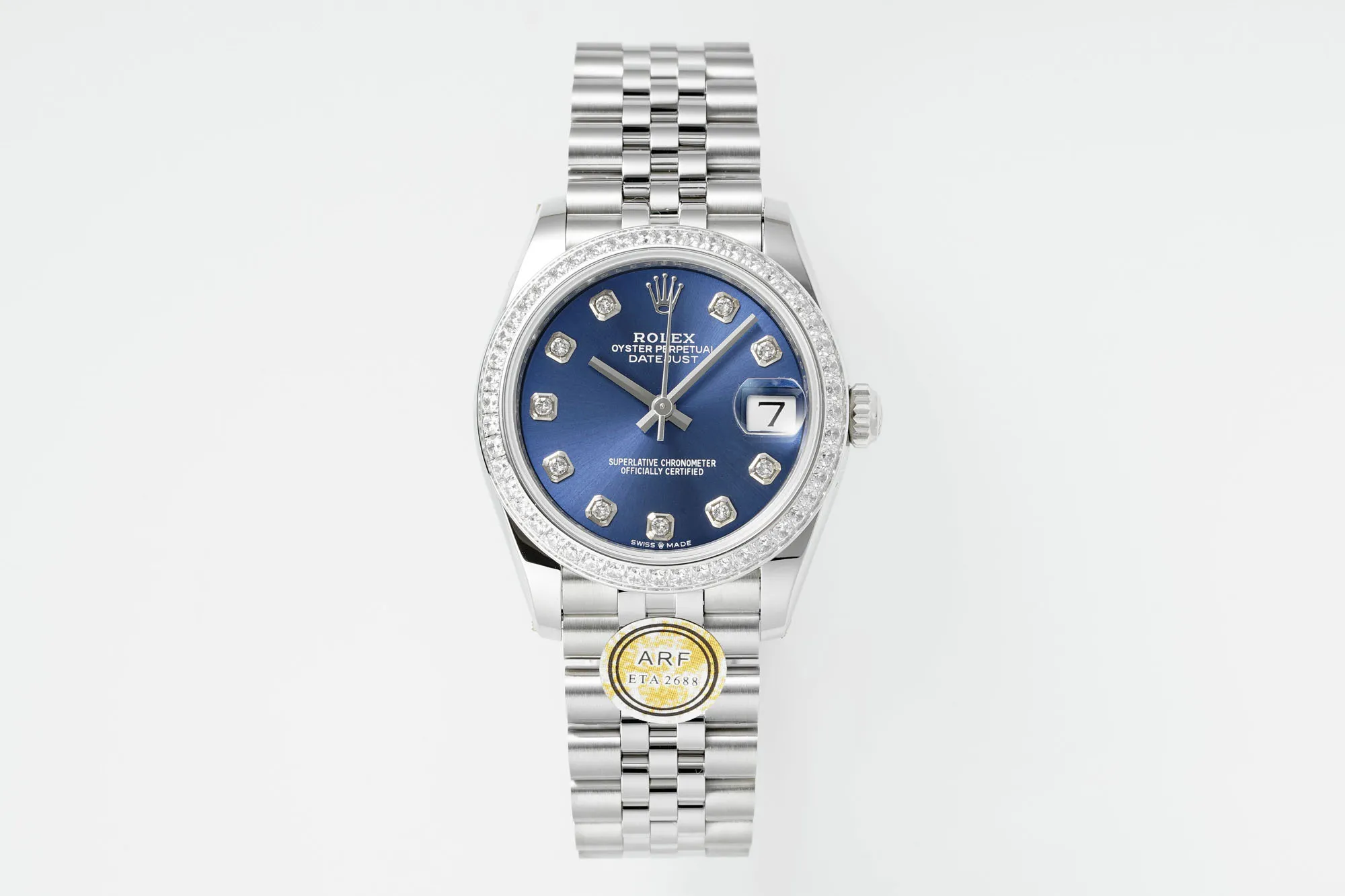 AR Factory Rolex Datejust 31mm Blue Dial Diamond Bezel Stainless Steel Jubilee Bracelet Women’s Luxury Watch WellDesigned 4974