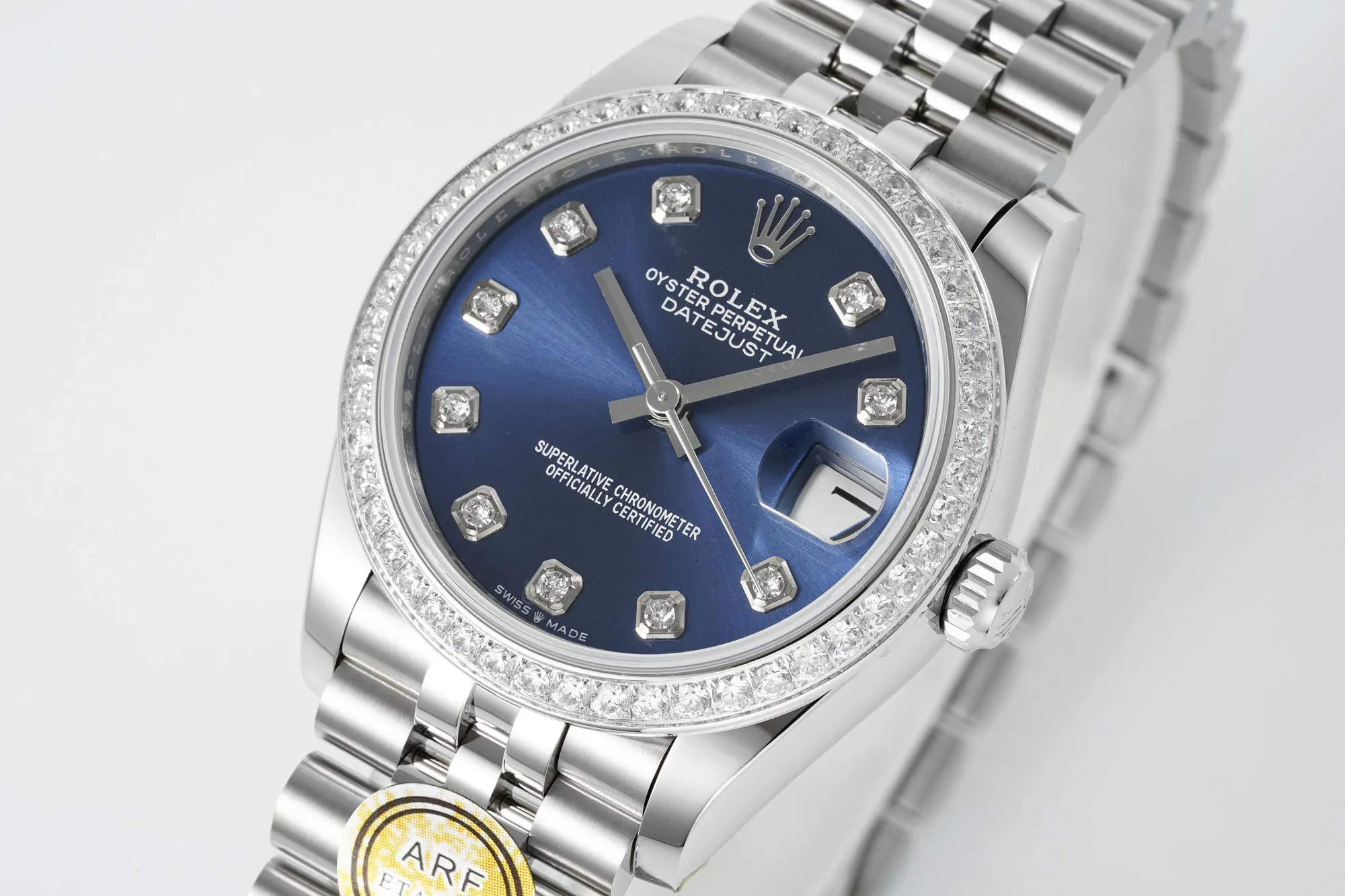 Soft AR Factory Rolex Datejust 31mm Blue Dial Diamond Bezel Stainless Steel Jubilee Bracelet Women’s Luxury Watch 250
