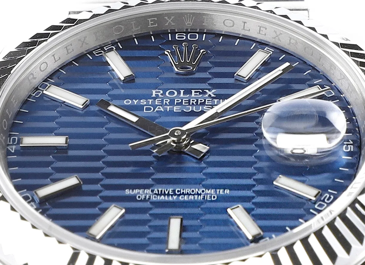 AR Factory Rolex Datejust 41mm Blue Dial Fluted Bezel Jubilee Bracelet Stainless Steel Automatic Men’s Watch AllSeason 4944