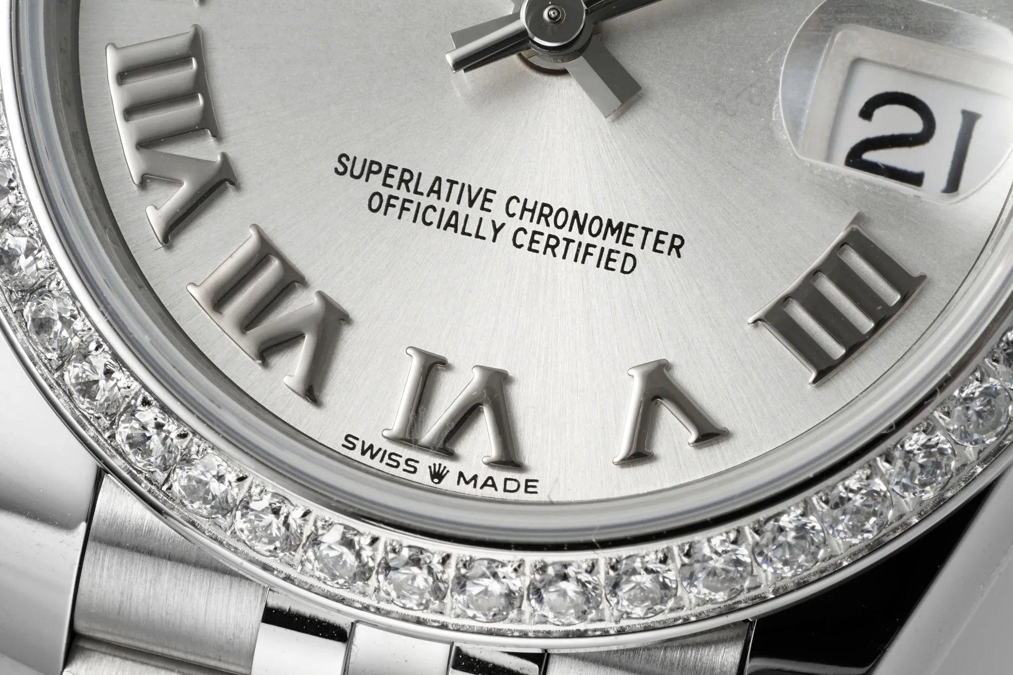 AR Factory Rolex Datejust 31mm White Roman Dial Diamond Bezel Jubilee Bracelet Stainless Steel Women’s Watch UrbanChic 248