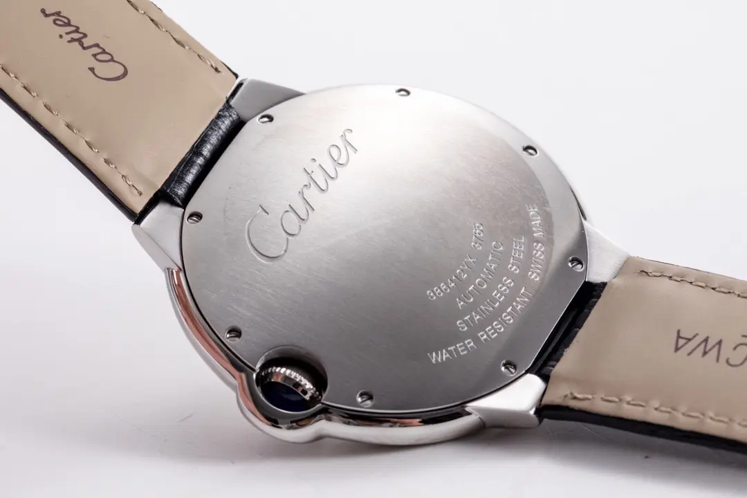 3K Factory Cartier Ballon Bleu 42mm Silver Black Leather – Best Replica Watches Minimalist 5205