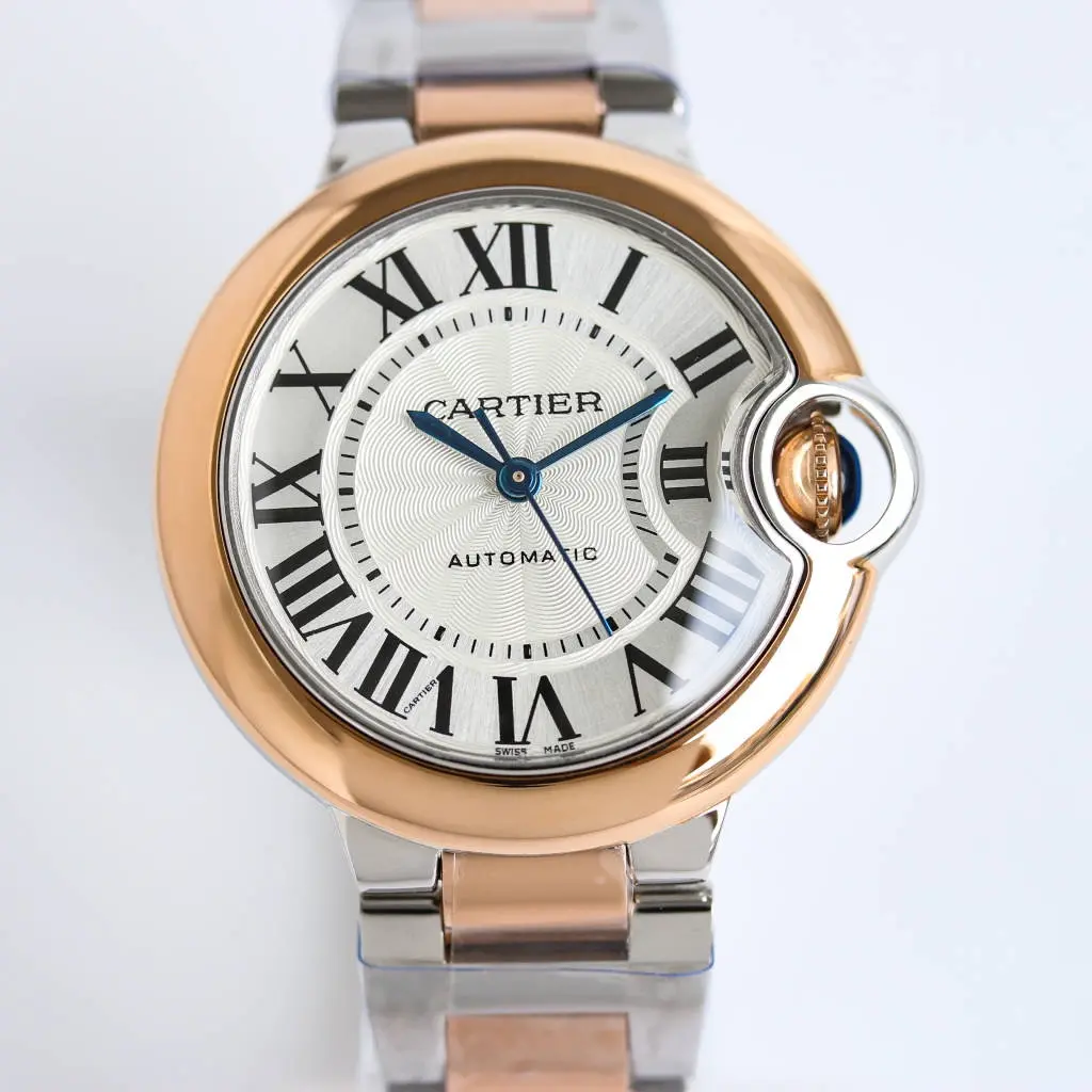 3K Factory Cartier Ballon Bleu Automatic Rose Gold Steel Best Replica Watch NewStyle 2747