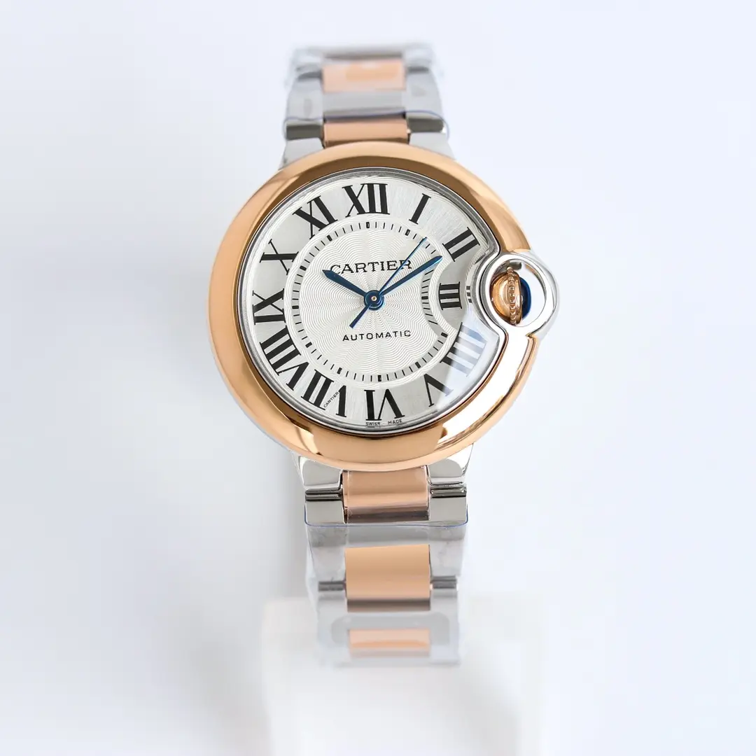 3K Factory Cartier Ballon Bleu Automatic Rose Gold Steel Best Replica Watch NewStyle 2747