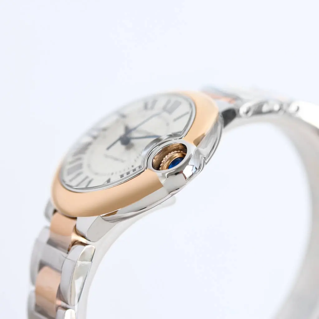 3K Factory Cartier Ballon Bleu Automatic Rose Gold Steel Best Replica Watch NewStyle 2747