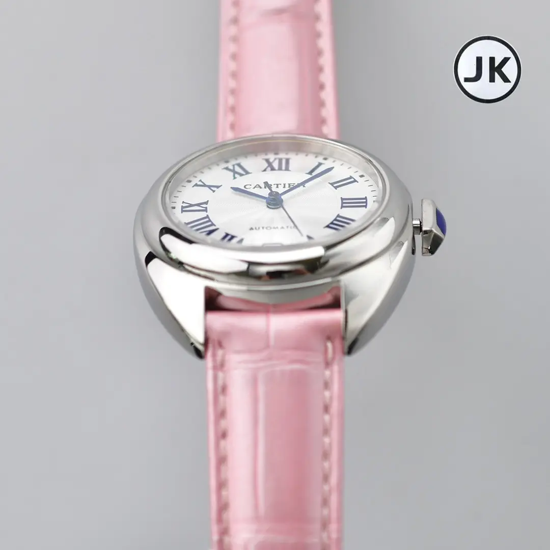 3K Factory Cartier Cle de Cartier Automatic Pink Leather – Best Replica Watches Effortless 2856
