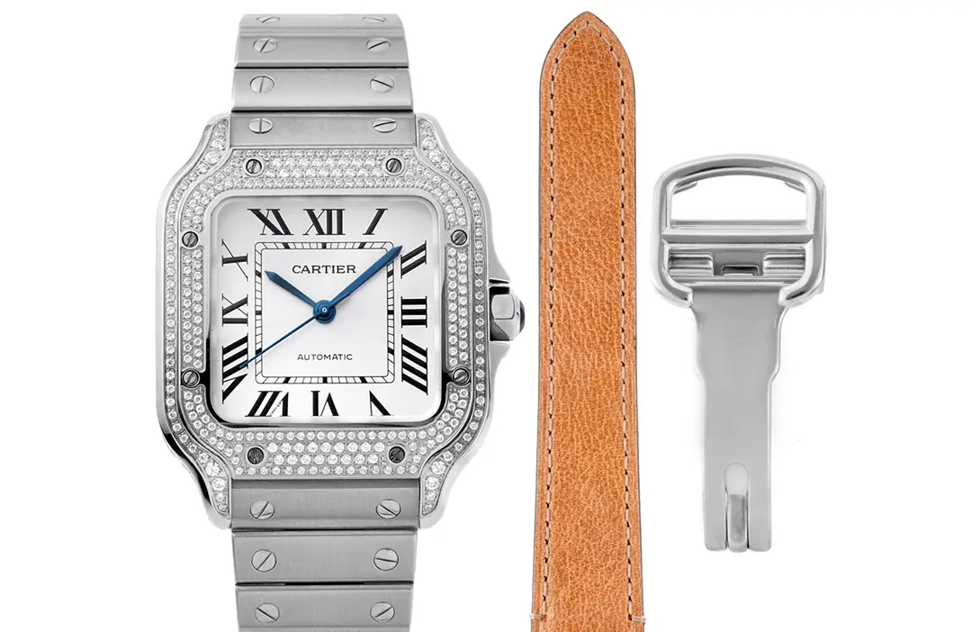 Affordable 3K Factory Cartier Santos de Cartier Watch Silver  – Top Replica Watch 2763