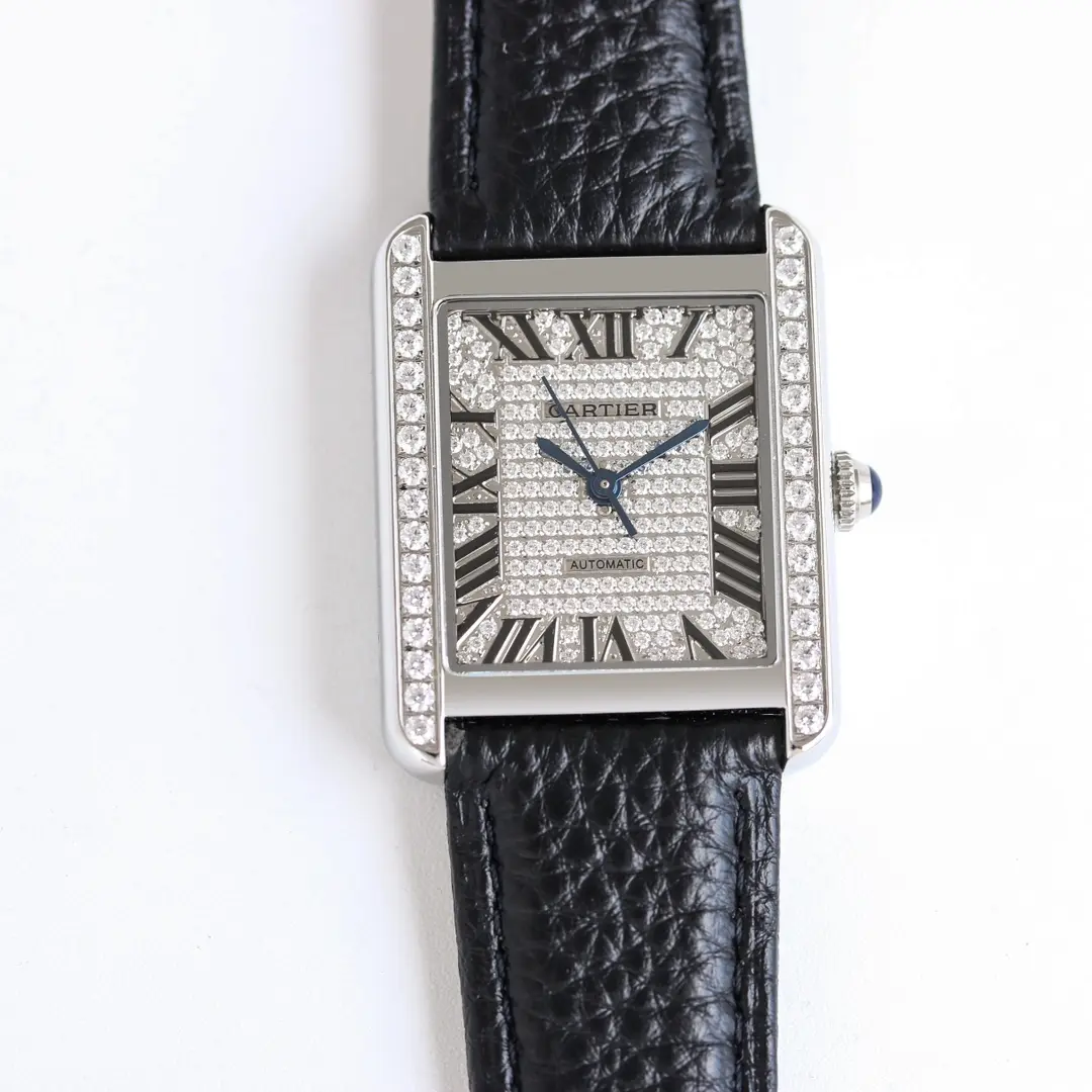 3K Factory Cartier Tank MK3 Automatic Watch Black Leather – Top Replica Watch GoAnywhere 2758
