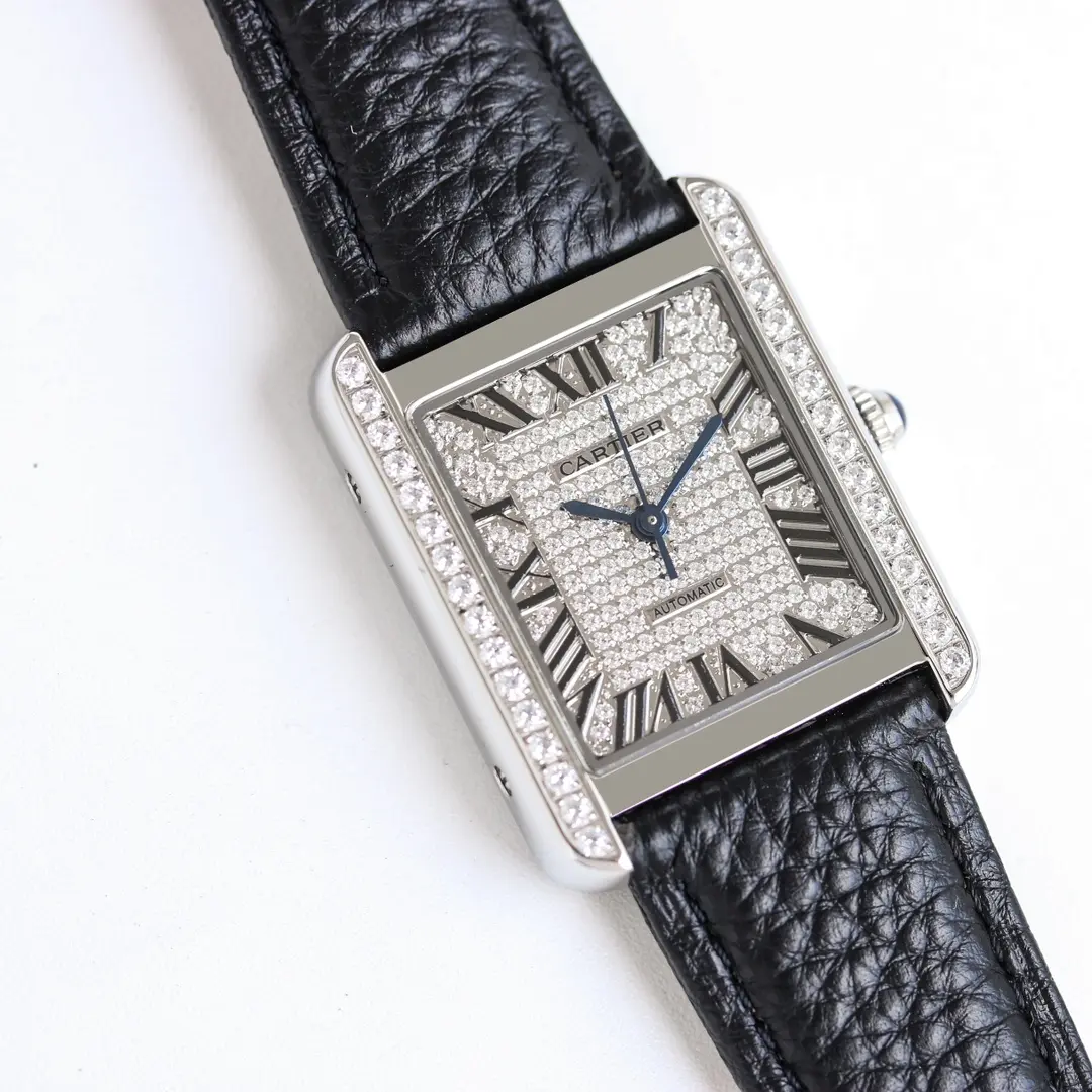 3K Factory Cartier Tank MK3 Automatic Watch Black Leather – Top Replica Watch GoAnywhere 2758