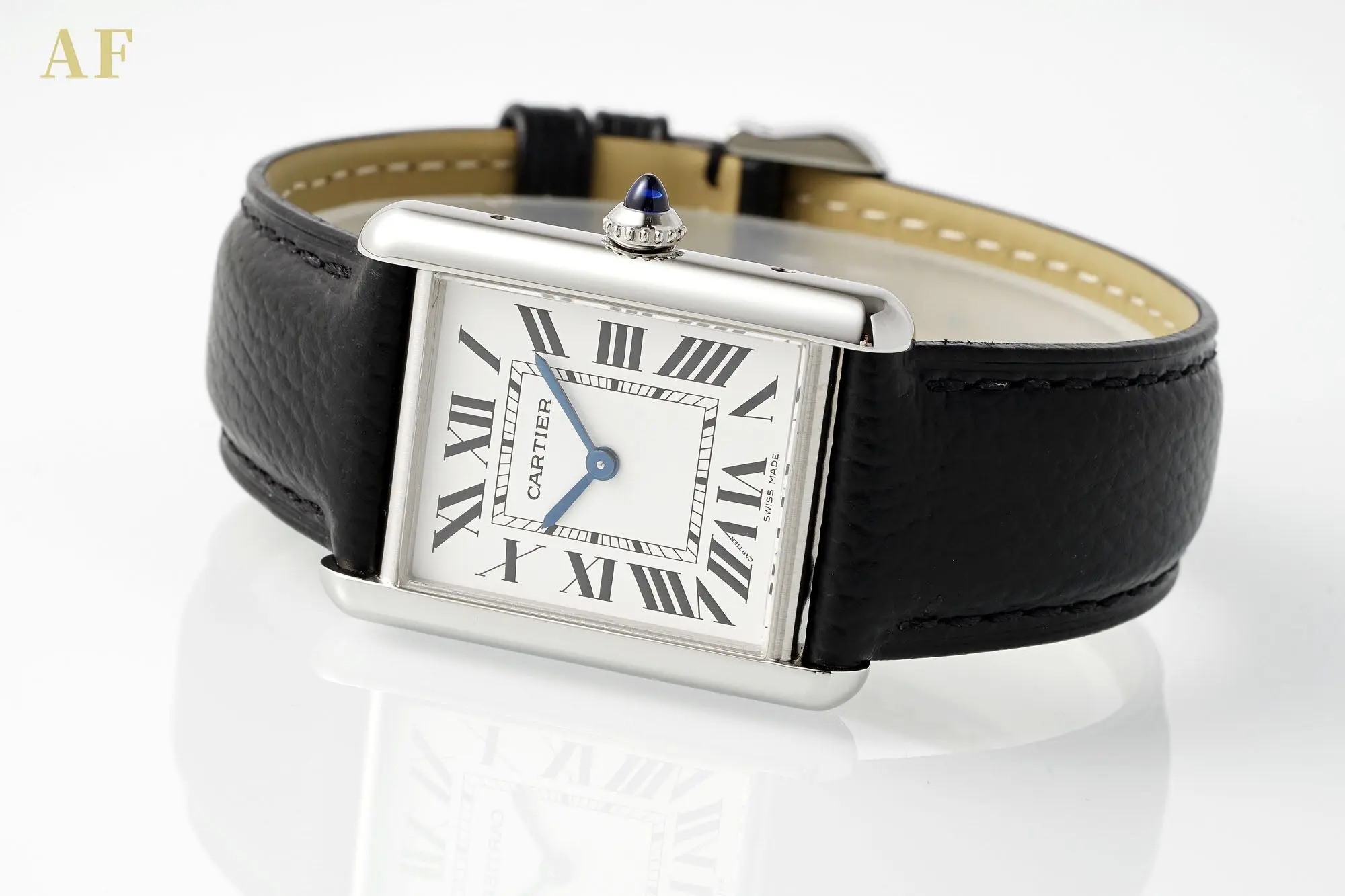 3K Factory Cartier Tank Solo Quartz Watch Black Leather – Top Replica Watch ZipUp 2759