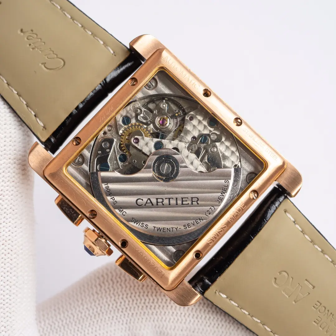 3K Factory Cartier Tank W5330007 Brown Leather Top Replica Watch Functional 2754